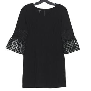 Talbots Dress Minimalist Capsule Timeless Classic Dark Academia Goth Black 2P